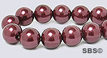 Pearl Magnetic Hematite 8mm-Burgundy