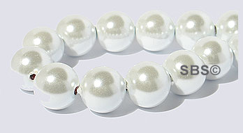 Pearl Magnetic Hematite 8mm-White