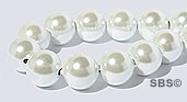 Pearl Magnetic Hematite 8mm-White