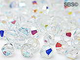 Preciosa 4mm Bicone - Crystal AB (72) count