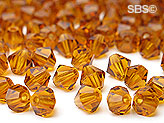 Preciosa 4mm Bicone - Dark Topaz (72) count