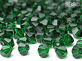 Preciosa 4mm Bicone - Emerald (72) count