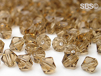 Preciosa 4mm Bicone - Smoky Topaz  (72) count