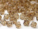 Preciosa 4mm Bicone - Smoky Topaz  (72) count