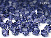 Preciosa 4mm Bicone - Tanzanite (72) count
