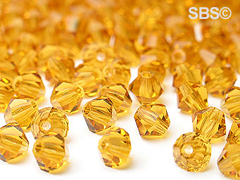 Preciosa 4mm Bicone - Topaz  (72) count