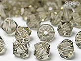 Preciosa 6mm Bicone - Black Diamond (36) count