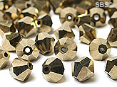 Preciosa 6mm Bicone - Bronze (36) count
