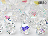 Preciosa 6mm Bicone - Crystal AB (36) count