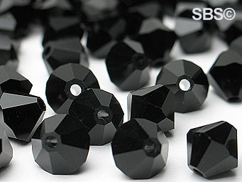 Preciosa 6mm Bicone - Jet (36) count