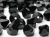 Preciosa 6mm Bicone - Jet (36) count