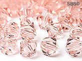 Preciosa 6mm Bicone - Lt. Rose (36) count
