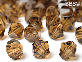 Preciosa 6mm Bicone - Smoky Topaz (36) count