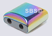 RAINBOW Magnetic Hematite 10x10 2-Hole (50)