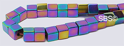 Rainbow Magnetic Hematite 4x4 Cube