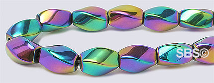 Rainbow Magnetic Hematite 4x7 (4-sided) Swirl