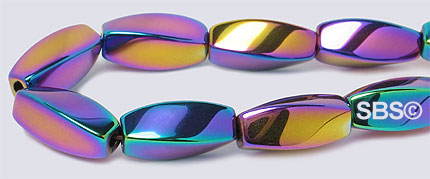 Rainbow Magnetic Hematite 5x11 (4-sided) Swirl