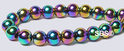 Rainbow Magnetic Hematite 5mm (round)