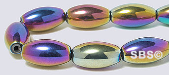 Rainbow Magnetic Hematite 6x12 Rice