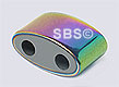 RAINBOW Magnetic Hematite 6x13 OVAL  2-Hole (12) AAA Grade