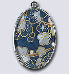 Resin #551 23x44mm (silver plated bezel)