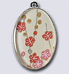 Resin #553 23x44mm (silver plated bezel)