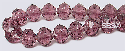 Rosebud Firepolish 6mm Amethyst