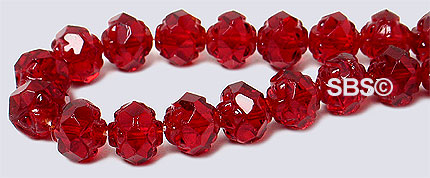 Rosebud Firepolish 6mm Garnet
