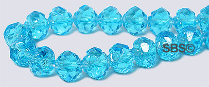 Rosebud Firepolish 6mm Aquamarine