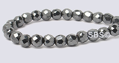 Magnetic Hematite 4mm Faceted
