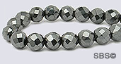 Magnetic Hematite 6mm Faceted