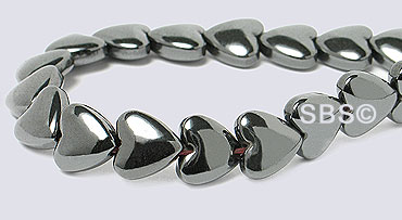 Magnetic Hematite 6mm Heart AAA Grade