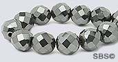 Magnetic Hematite 8mm Faceted