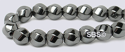 Magnetic Hematite 6mm (6-sided) Swirl