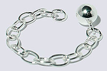 Sterling Silver Safety Chains with 5mm Ball