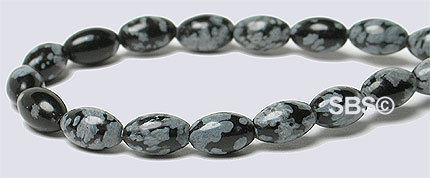 Snowflake Obsidian 4x6 Rice