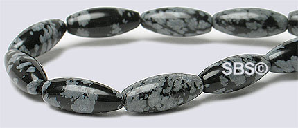 Snowflake Obsidian 5x12 Rice