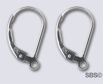 Sterling Silver 13x10mm Leverbacks (1 pair)
