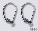 Sterling Silver 13x10mm Leverbacks (1 pair)