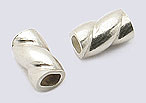 Sterling Silver 2x3mm Twist Crimps (50)