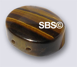 Tiger Eye 12x15 Flat Oval 2-Hole (50)