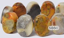 Crazy Lace Agate 12x15 2-Hole Gemstone Beads (16" strand)