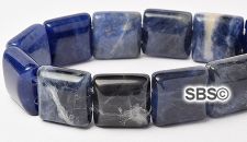 Sodalite 12x12 2-Hole Gemstone Beads (16" strand)