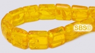 Amber (Synthetic) 10x10 2-Hole (16" strand)
