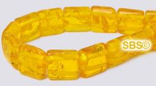 Amber (Synthetic) 10x10 2-Hole (16" strand)