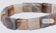 Botswana Agate A Grade 10x10 2-Hole Gemstone Beads (16" strand)