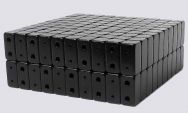 6mm x 12mm 2-Hole Magnetic CLASP Black (100)