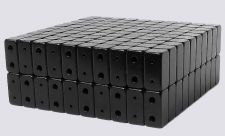 6mm x 12mm 2-Hole Magnetic CLASP Black (100)