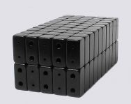 6mm x 12mm 2-Hole Magnetic CLASP Black (50)