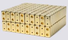 6mm x 12mm 2-Hole Magnetic CLASP Gold (100)